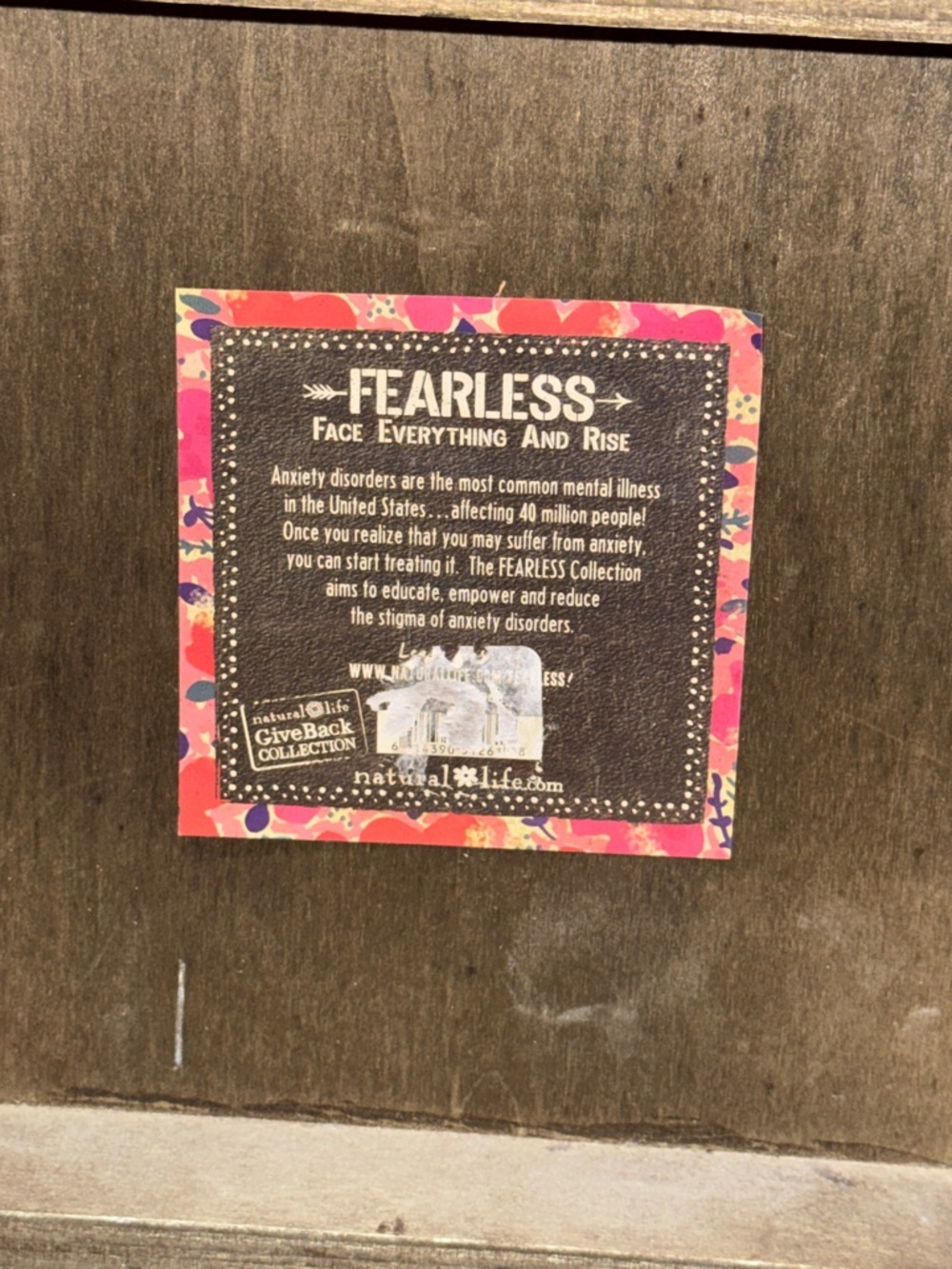 NATURAL LIFE Wooden sign “let your faith be bigger than your fear” floral - Picture 6 of 6